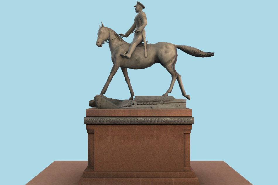 Sculpture Monument Jukov 3d model